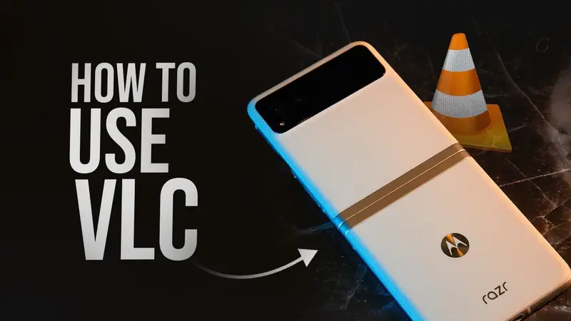 YouTube tutorial thumbnail for using VLC Player on Android, the player family the app builds on